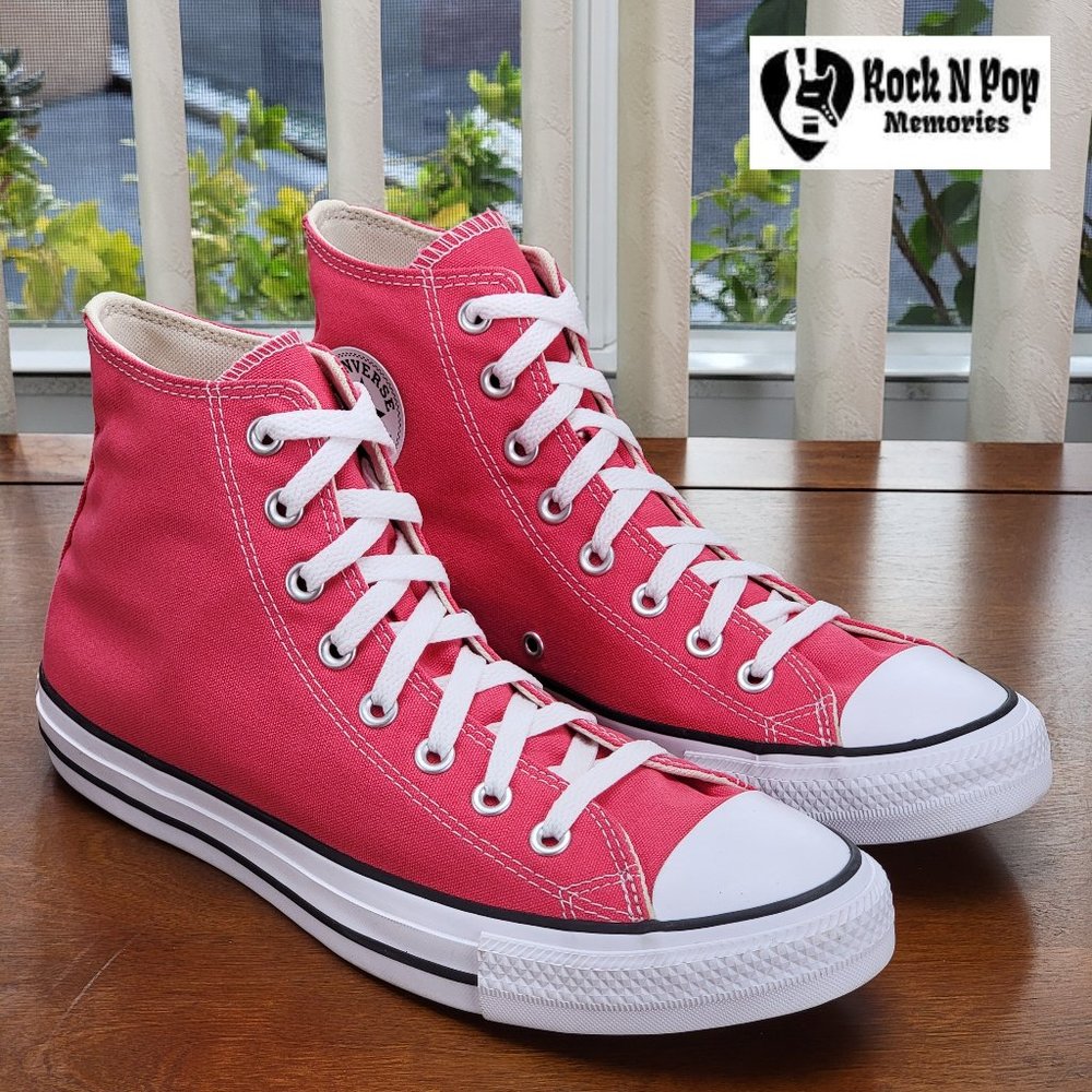 Converse Chuck Taylor All Star Seasonal Hi Canvas 168572F Carmine Pink  Size 9.5